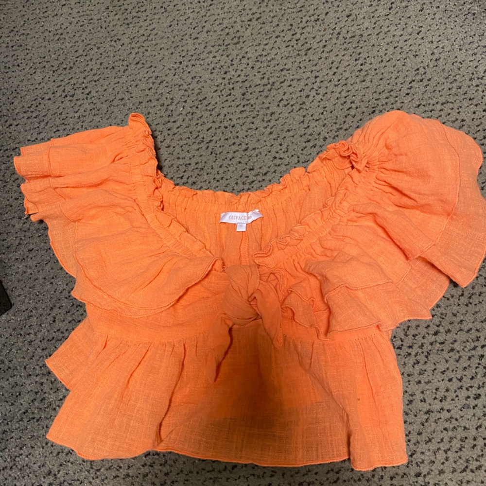 orange little top